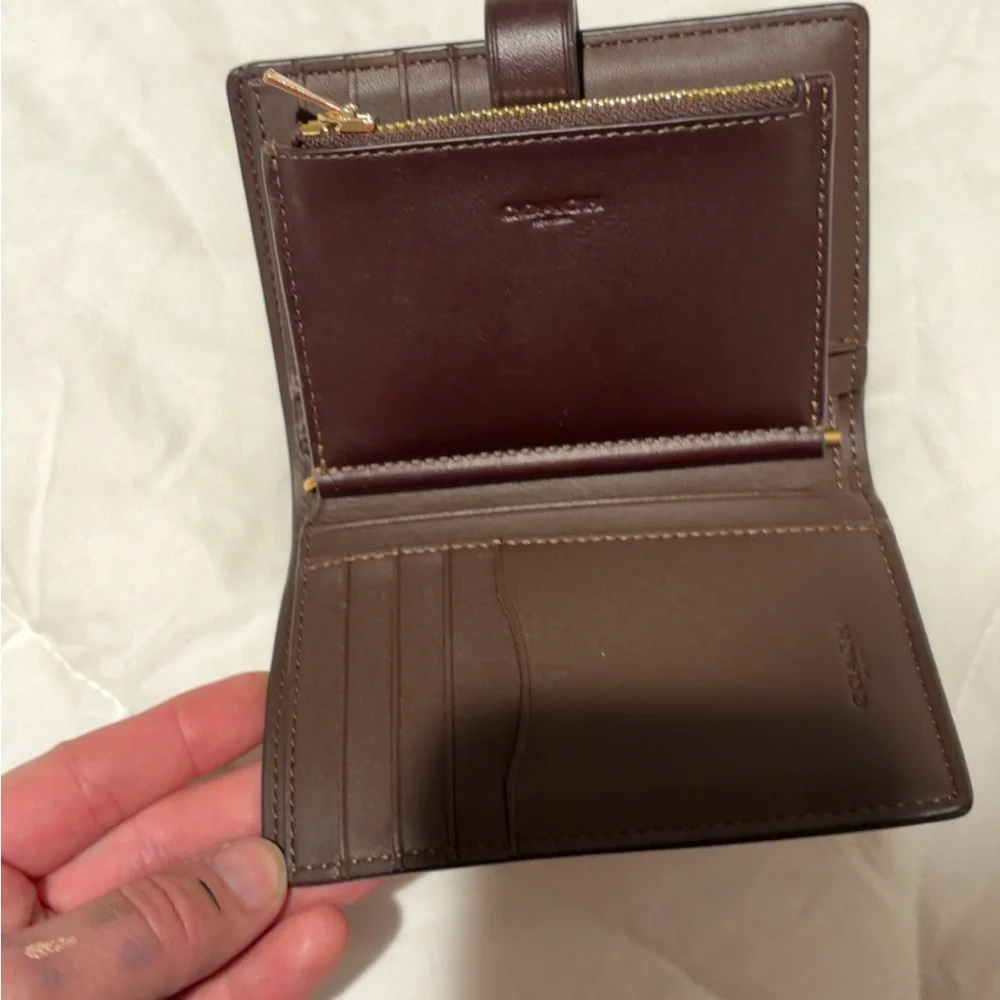 Coach Dark Brown Leather Wallet - Picture 2 of 5